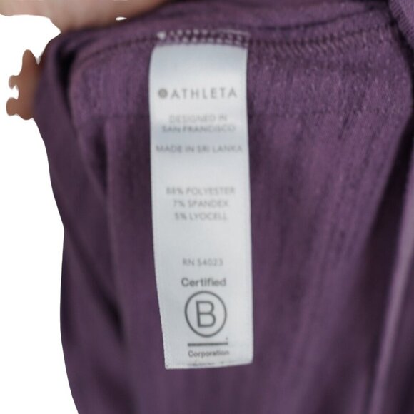 Athleta ESSENCE SPACEDYE TIE BACK TANK Agate Volcanic Violet Bow Racerback L - Picture 9 of 9
